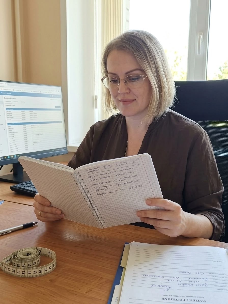 Марина работает с пищевыми записями